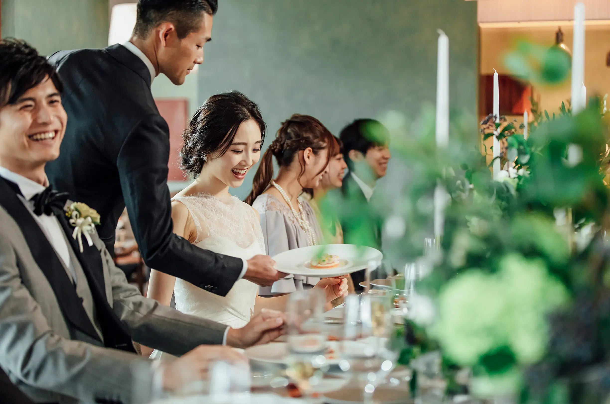 写真:ヨコブキヴィラ キカフでの食事風景