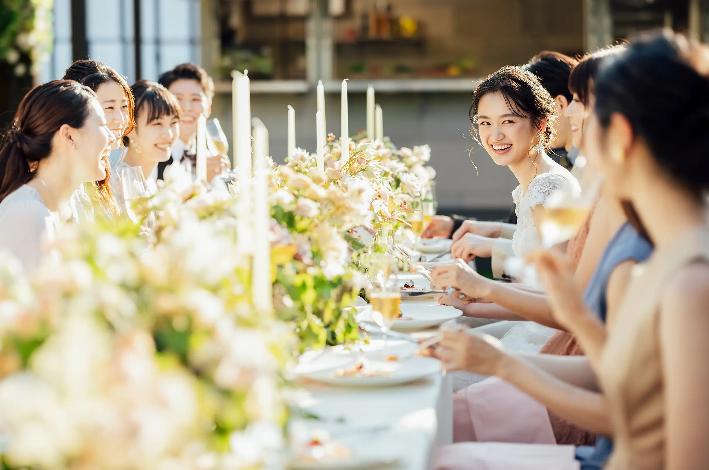 写真：パーティの食事