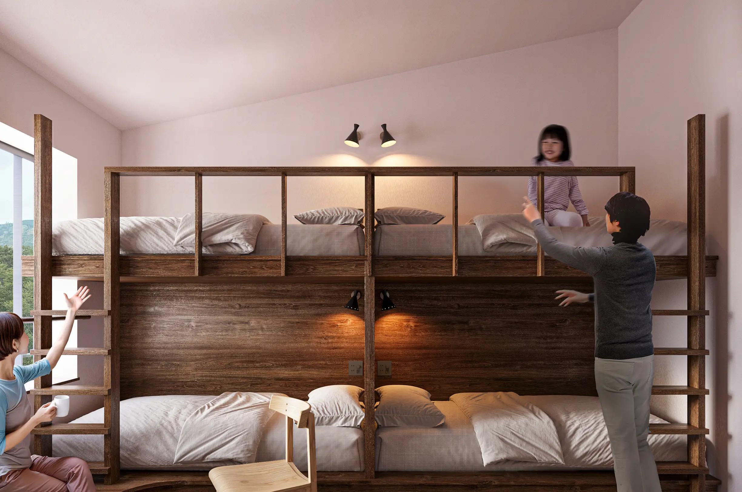 写真：LUCY尾瀬鳩待の寝室