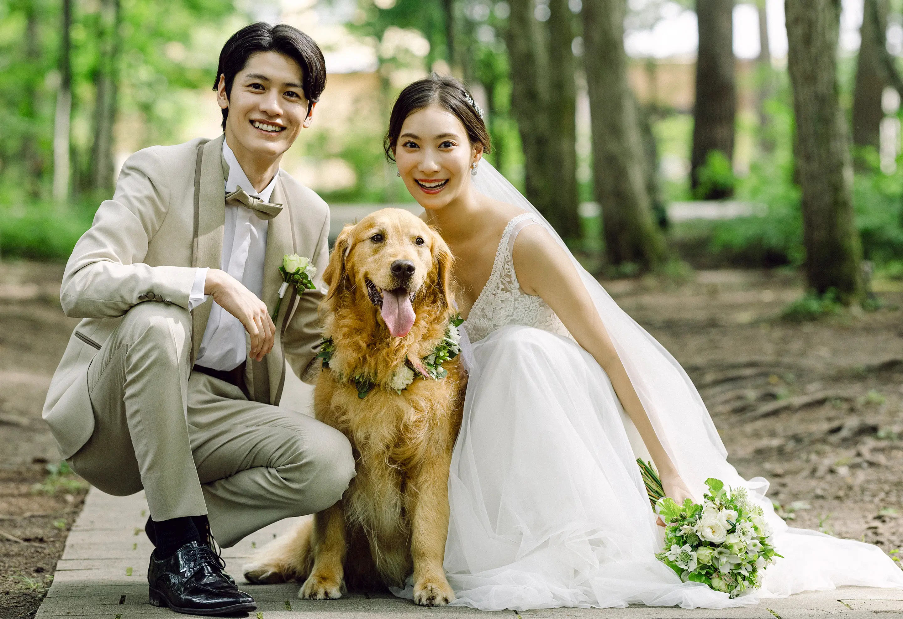 写真：もちろん愛犬にも立ち会ってもらう